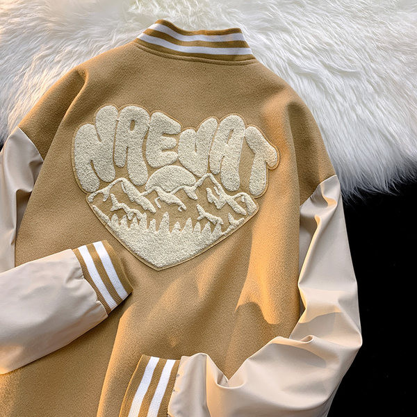 Нов модел мъжко бейзболно яке с копчета - три цвята