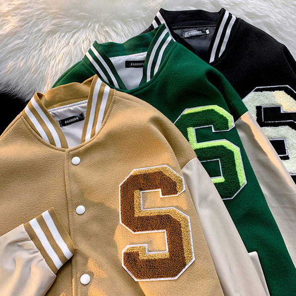 Нов модел мъжко бейзболно яке с копчета - три цвята