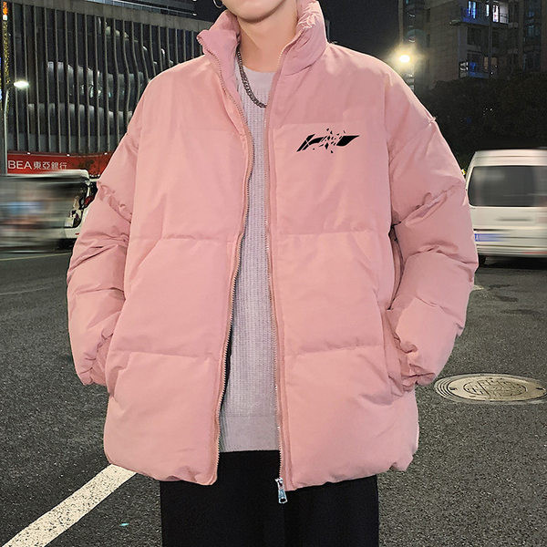 Χειμερινό ανδρικό μπουφάν με ψηλό γιακά και τσέπες