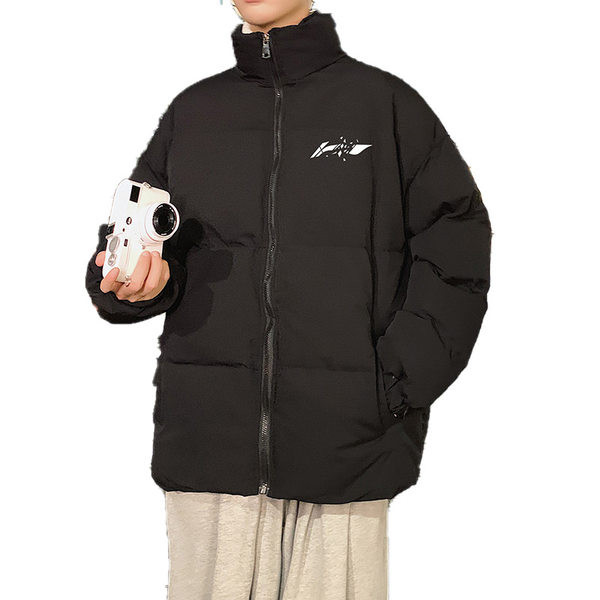 Χειμερινό ανδρικό μπουφάν με ψηλό γιακά και τσέπες