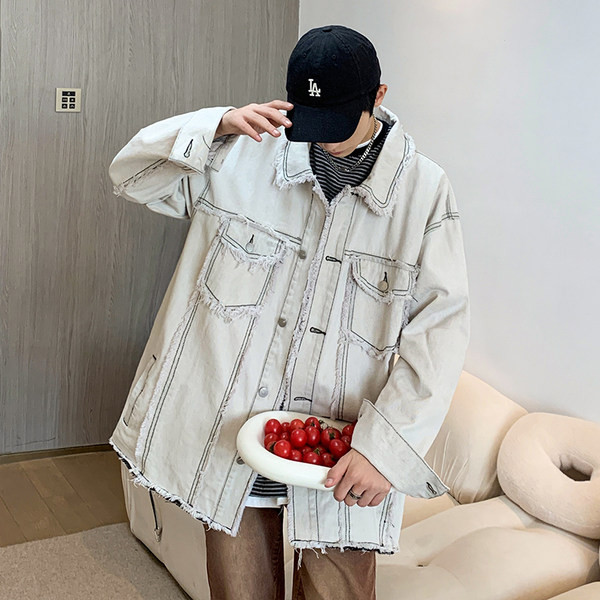 Modern férfi farmerdzseki gallérral - három színben