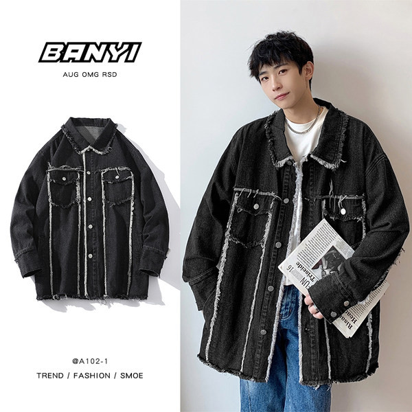 Modern férfi farmerdzseki gallérral - három színben