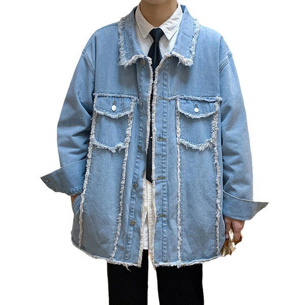 Modern férfi farmerdzseki gallérral - három színben