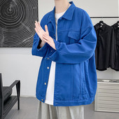 Nööpide ja taskutega meeste jope