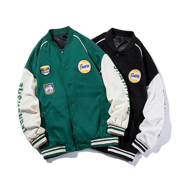 Ανδρικό μπουφάν με στάμπα και κουμπιά - διχρωμία