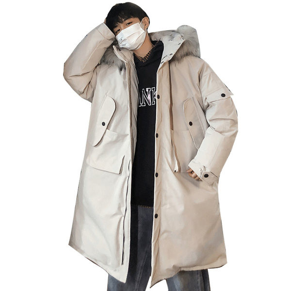 Téli kabát tollal és zsebekkel, három színben