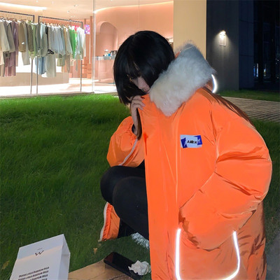 Téli parka kabát pehely kapucnival - unisex modell