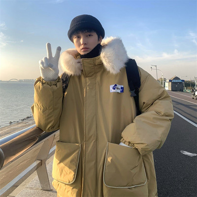 Téli parka kabát pehely kapucnival - unisex modell