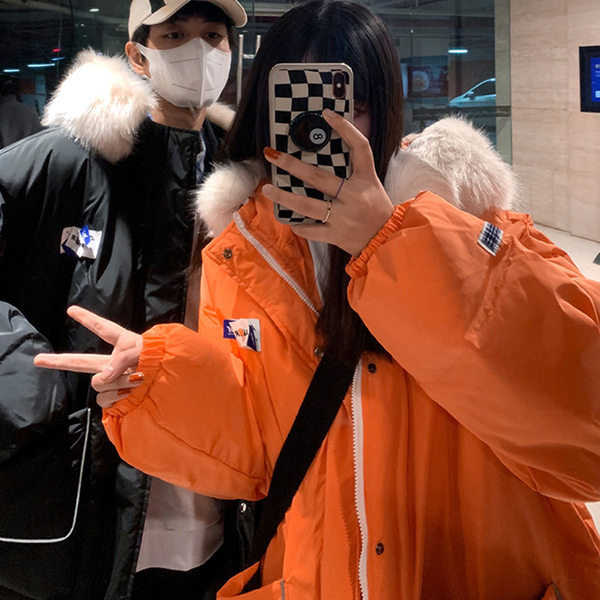 Téli parka kabát pehely kapucnival - unisex modell