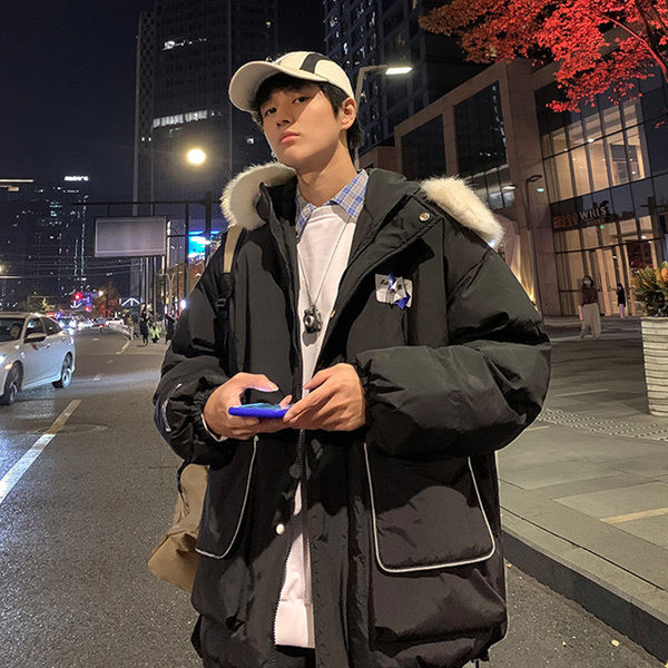 Téli parka kabát pehely kapucnival - unisex modell