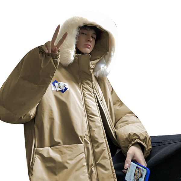 Téli parka kabát pehely kapucnival - unisex modell