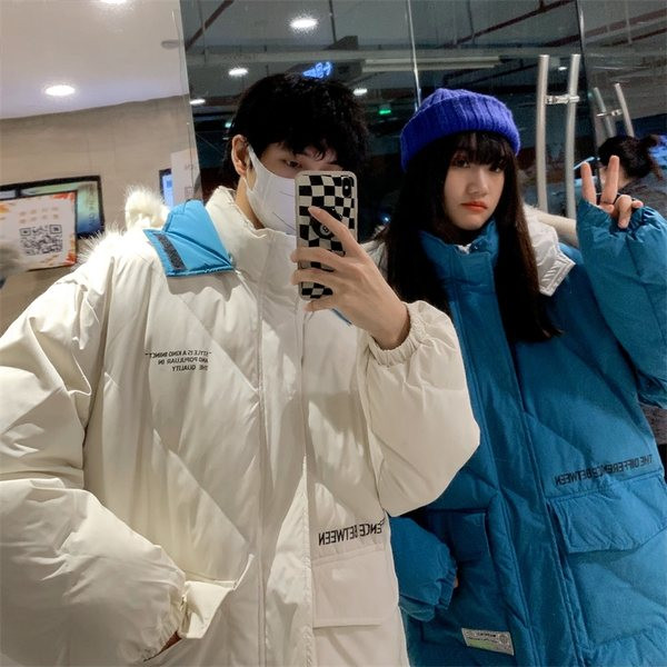 Ανδρικό φαρδύ μπουφάν με κουκούλα και βαθιές τσέπες