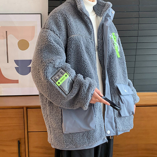 Férfi kabát zsebekkel