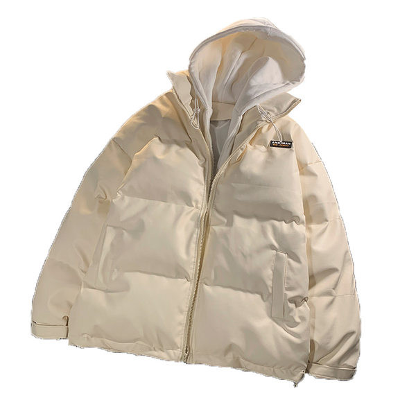 Meleg téli kabát férfiaknak emblémával