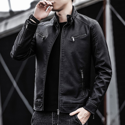 Stiilne meeste nahktagi, millel on lukuga tavaline mudel