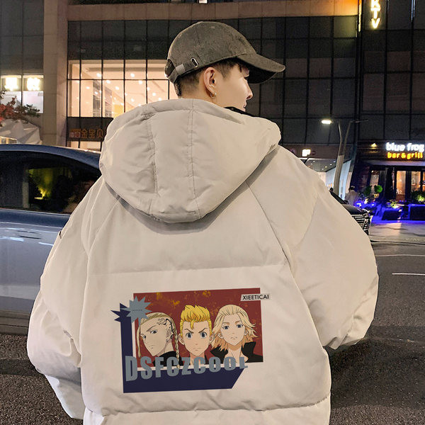 Téli melegítő színes nyomattal a hátoldalán