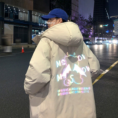 Muška zimska jakna sa kapuljačom i natpisima