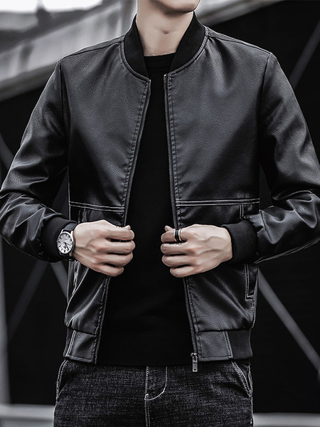 Neljas värvitoonis lukuga meeste nahktagi