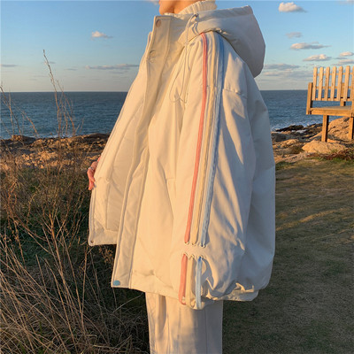 Φαρδύ μοντέλο χειμωνιάτικο μπουφάν με κουκούλα - μοντέλο unisex