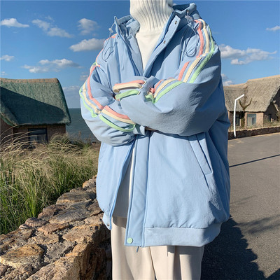 Φαρδύ μοντέλο χειμωνιάτικο μπουφάν με κουκούλα - μοντέλο unisex