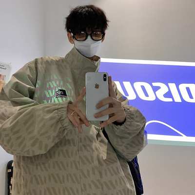 Φαρδύ μοντέλο ανδρικό μπουφάν με τσέπη