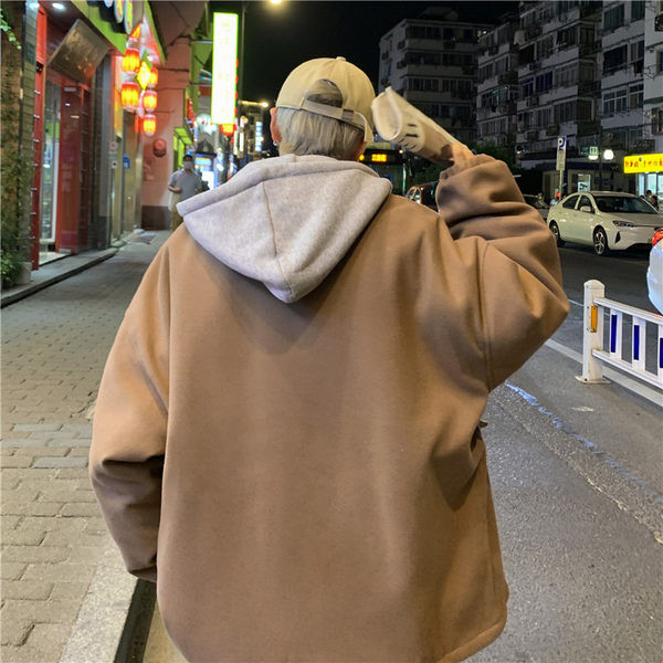 Ανδρικό ζεστό μπουφάν απομίμηση σε δύο μέρη