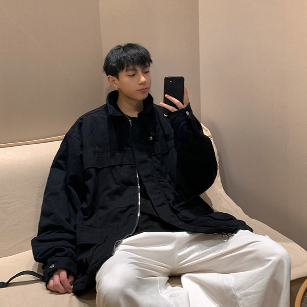 Férfi téli kabát fekete és zöld színben