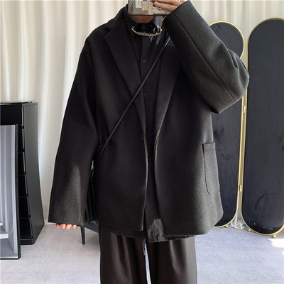 Férfi őszi-téli kabát több színű zsebbel