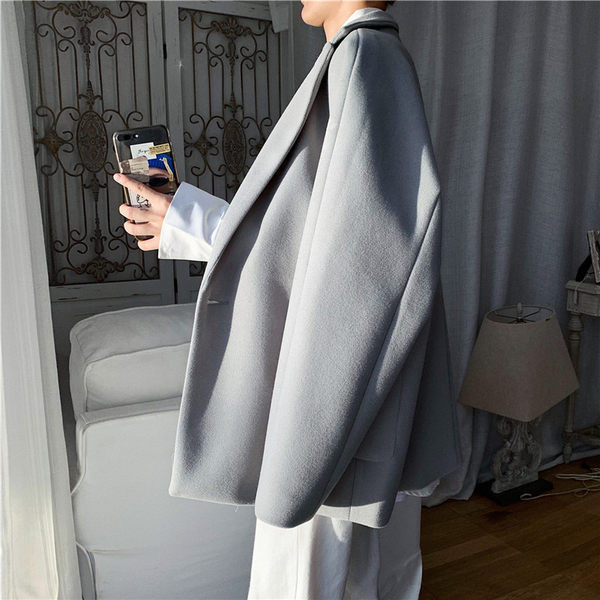 Férfi őszi-téli kabát több színű zsebbel