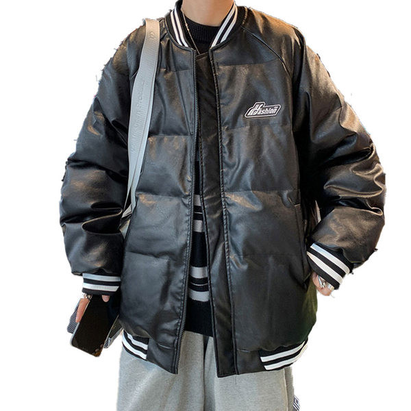 Hétköznapi használatra alkalmas férfi téli kabát felirattal