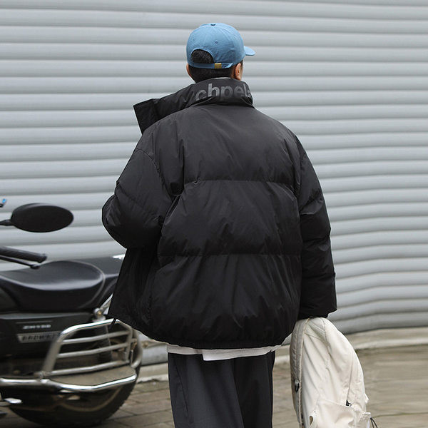 Téli férfi kabát cipzárral és magas gallérral - két színben