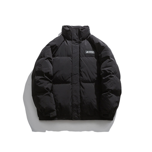 Téli férfi kabát cipzárral és magas gallérral - két színben