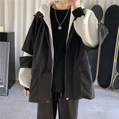 Ingyenes modell férfi kabát cipzárral és ujjkötőkkel