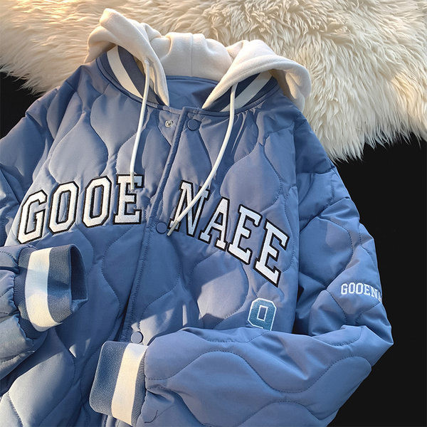 Új modell férfi kabát kapucnival és felirattal