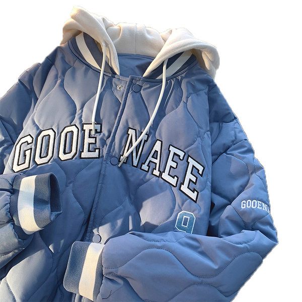 Új modell férfi kabát kapucnival és felirattal