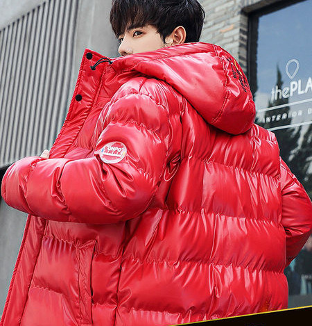 Kolmes värvitoonis kapuutsiga meeste talvejope