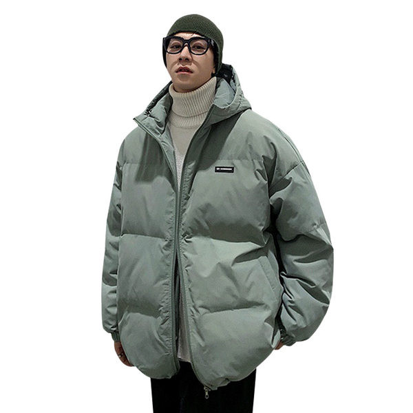 Férfi téli kabát kapucnival négy színben, cipzárral