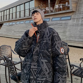 Ingyenes modell férfi téli kabát magas gallérral