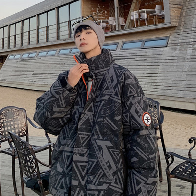 Ingyenes modell férfi téli kabát magas gallérral