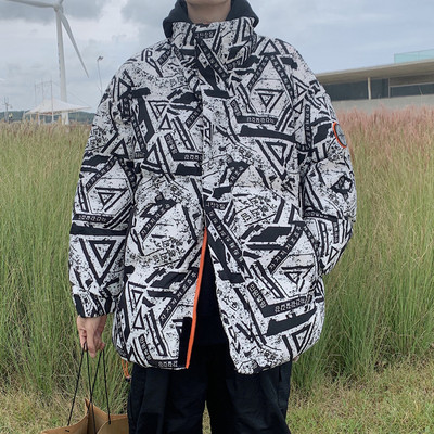 Ingyenes modell férfi téli kabát magas gallérral