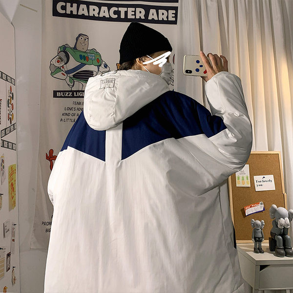 Férfi téli kabát kapucnival - nagy méret