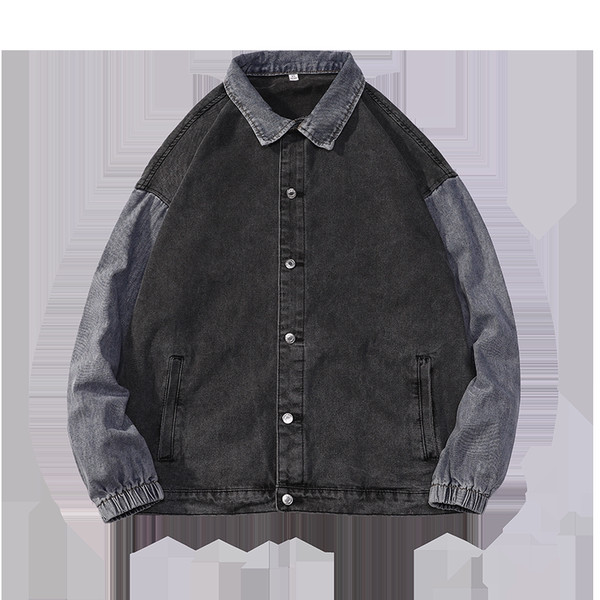 Ανδρικό τζιν μπουφάν με κουμπιά σε δύο χρώματα