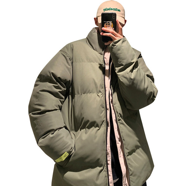 Férfi széles kabát zsebekkel