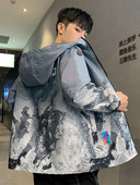 Új modell tavaszi-őszi férfi kabát színes mintákkal