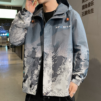 Új modell tavaszi-őszi férfi kabát színes mintákkal