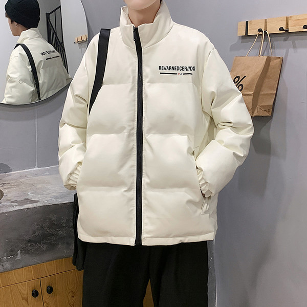 Férfi téli kabát magas gallérral és cipzárral - két színben