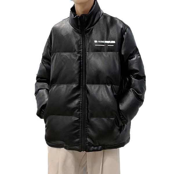 Férfi téli kabát magas gallérral és cipzárral - két színben