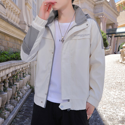 Új modell férfi tavaszi kabát kapucnival - két színben