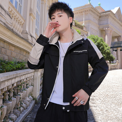 Új modell férfi tavaszi kabát kapucnival - két színben