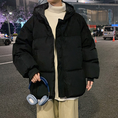 Ανδρικό φαρδύ μπουφάν με κουκούλα